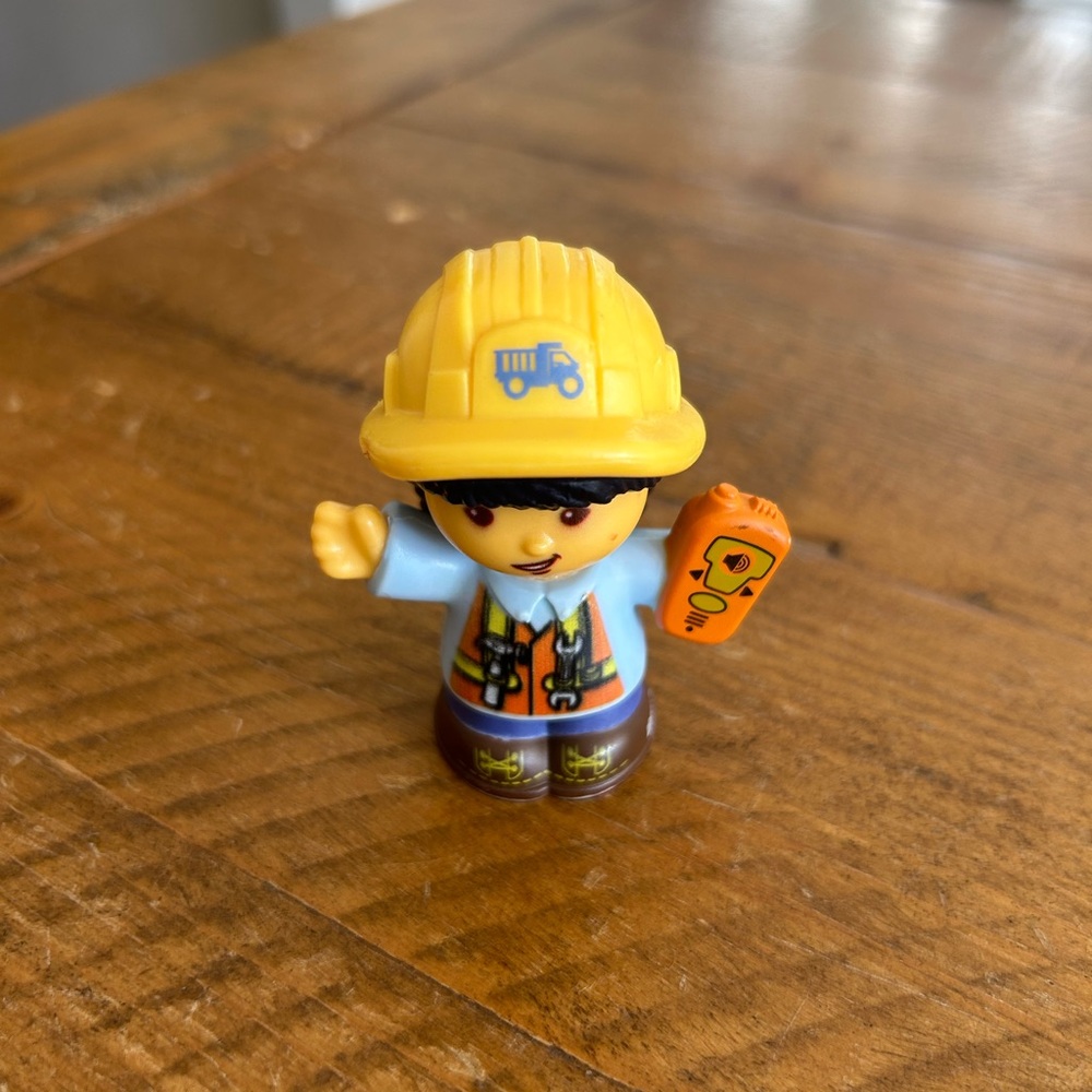 Fisher Price Little People girl construction  worker as is